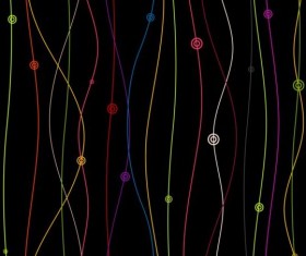 Colored lines with black background vector 02