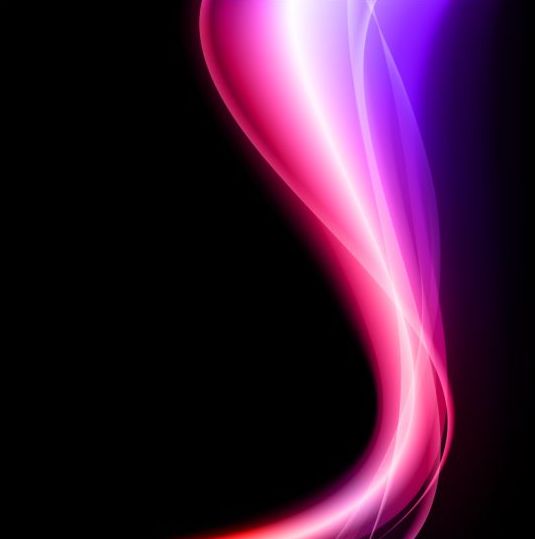 Colored wavy with black background vector 11