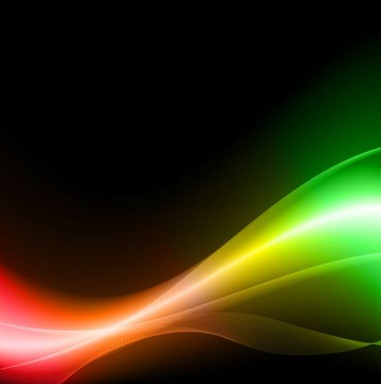 Colored wavy with black background vector 13