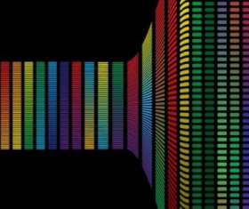 Colorful audio frequency background vector