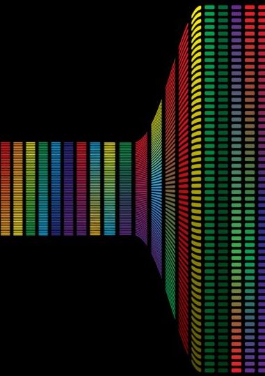 Colorful audio frequency background vector