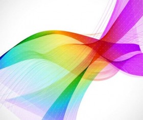 Colorful curves wave background vector 01