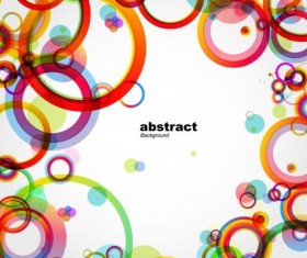 Colorful round fashion background vector 01