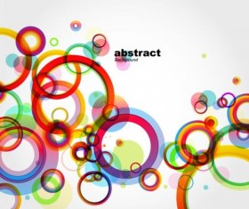 Colorful round fashion background vector 02