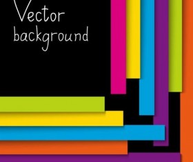 Colorful stripes with black background vector