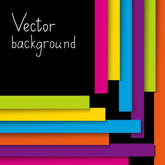 Colorful stripes with black background vector