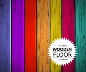 Colorful wooden floor background vector illustration 02