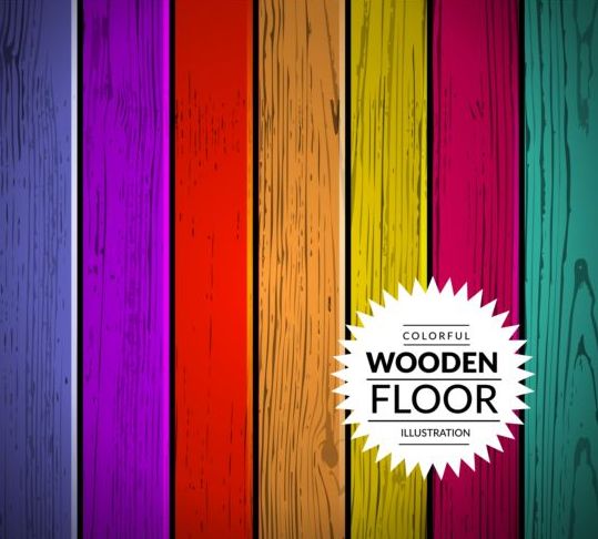 Colorful wooden floor background vector illustration 02