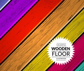 Colorful wooden floor background vector illustration 03