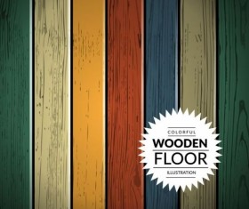Colorful wooden floor background vector illustration 07