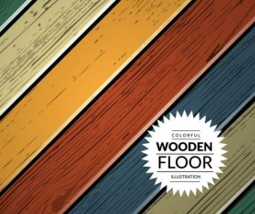 Colorful wooden floor background vector illustration 08