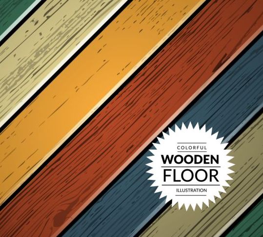 Colorful wooden floor background vector illustration 08