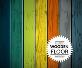 Colorful wooden floor background vector illustration 09