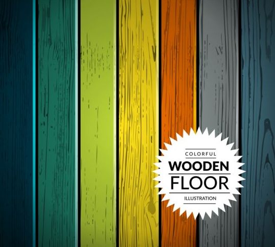 Colorful wooden floor background vector illustration 09