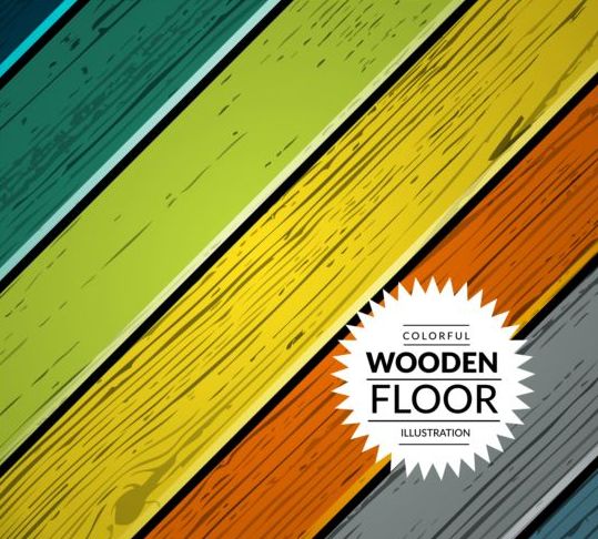 Colorful wooden floor background vector illustration 10