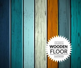 Colorful wooden floor background vector illustration 11