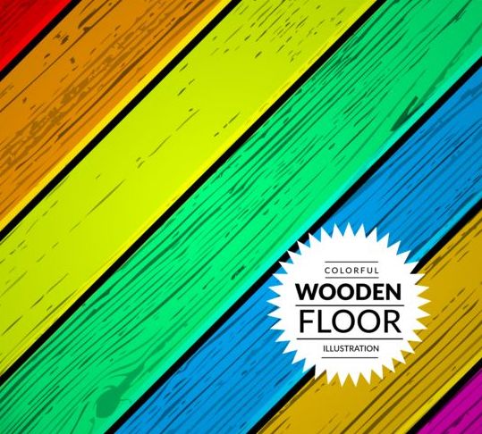Colorful wooden floor background vector illustration 15
