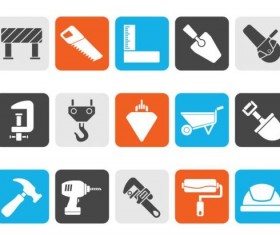 Construction tools icons set