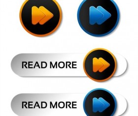 Creative arrow button vector set 01