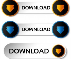 Creative arrow button vector set 03