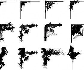 Creative corner ornaments vector