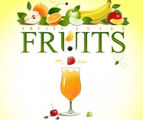 Creative fruit background vector graphic 02