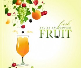 Creative fruit background vector graphic 03