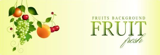 Creative fruit background vector graphic 06