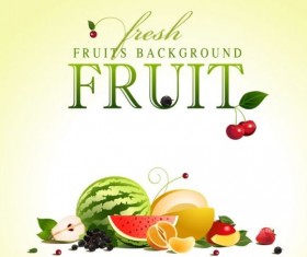 Creative fruit background vector graphic 07