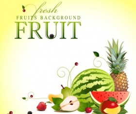 Creative fruit background vector graphic 09