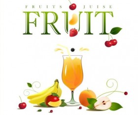 Creative fruit background vector graphic 10