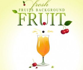 Creative fruit background vector graphic 12