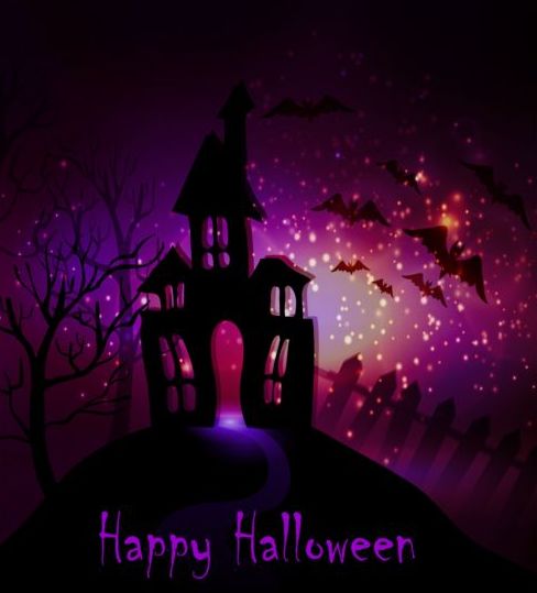 Creative halloween haunted house design vector 06