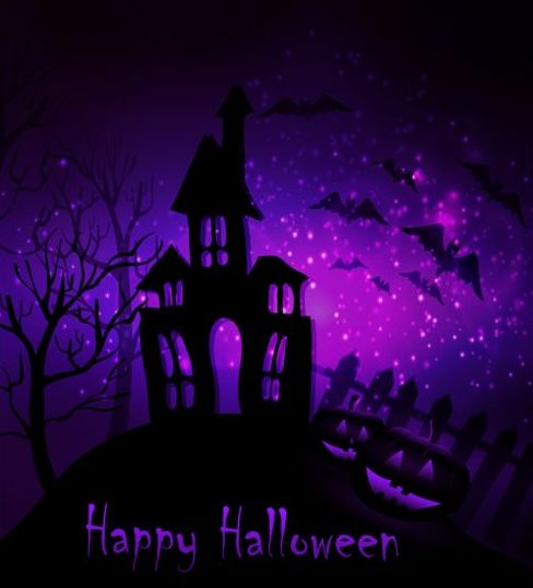 Creative halloween haunted house design vector 12