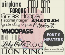Creative hipster font set