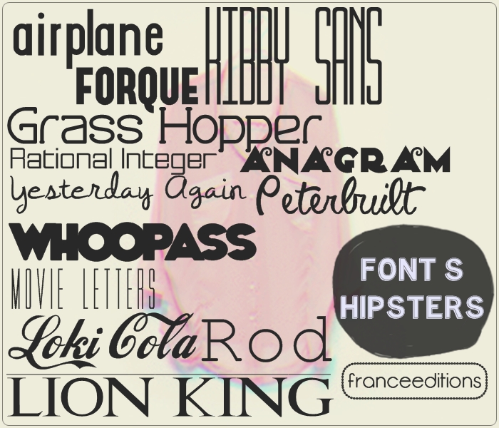 Creative hipster font set