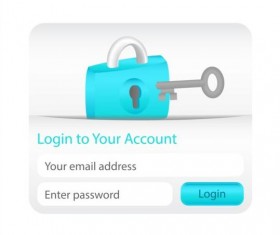 Creative login interface vector material