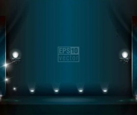 Dark blue stage design backgroud vector