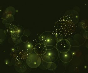 Dark green halation background vector