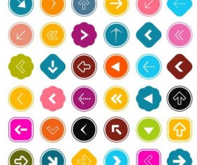 Different shape arrow icons set