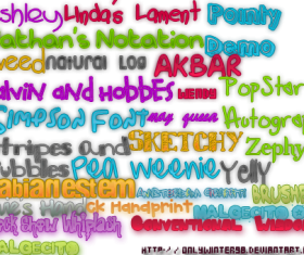Different styles fonts pack