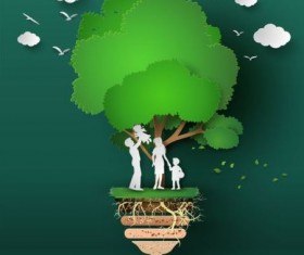 Eco concept business template design vector