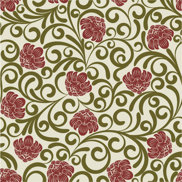 Elegant floral design vector pattern 04