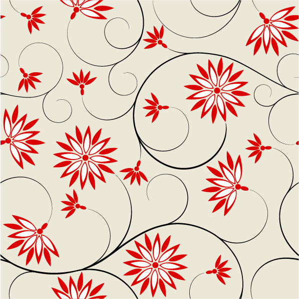 Elegant floral design vector pattern 07