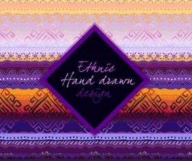 Ethnic ornamental hand drawn background vector 02