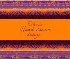Ethnic ornamental hand drawn background vector 12