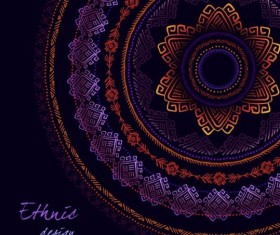 Ethnic ornamental hand drawn background vector 15