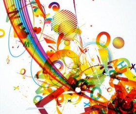 Fashion colorful grunge background vector 01