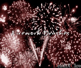 Firework holiday brushes