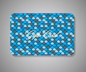 Fish scale pattern with gift card vector